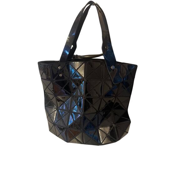 Pleats Please Issey Miyake Black Triangle Panel Tote Bag - Picture 3 of 11